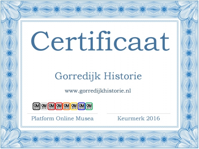 Certificering website 'Gorredijk Historie'